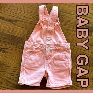 BABY GAP MUTED SALMON SHORT OVERALLS